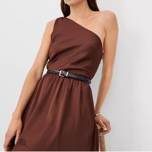 One shoulder midi dress
